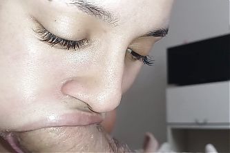 she devours my cock while I make her ejaculate multiple times in my hand